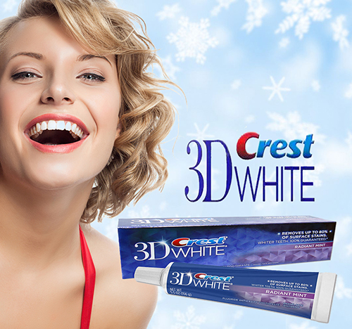 Kem đánh răng trắng sáng 3D Crest White