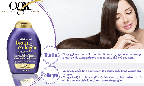Tự tin khoe mái tóc suôn dày, chắc khỏe và óng mượt nhờ dầu gội biotin collagen