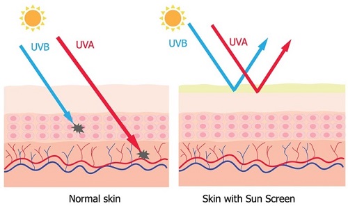 Kem chống nắng Vichy Mattifying Dry Touch Face Fluid ngăn cản mọi tia UVA, UVB, bức xạ tới da