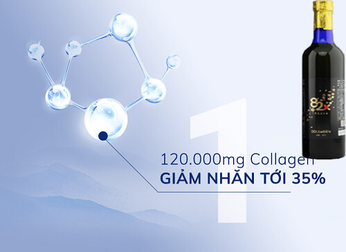 Nước uống collagen 82x với hàm lượng collagen thủy phân lên tới 120.000mg giúp hiệu quả chống lão hóa vượt trội hơn