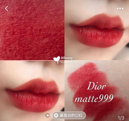 Khả năng bám màu của dòng son Dior 999 cực cao và không hề lộ vân môi
