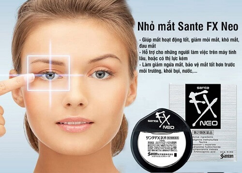 Thuốc nhỏ mắt Sante FX Neo bổ sung dưỡng chất giúp mắt hoạt động ổn định, mắt khỏe và sáng hơn